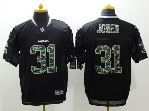 Nike Cowboys #31 Byron Jones Black Men's Stitched NFL Elite Camo Fashion Jersey - Click Image to Close